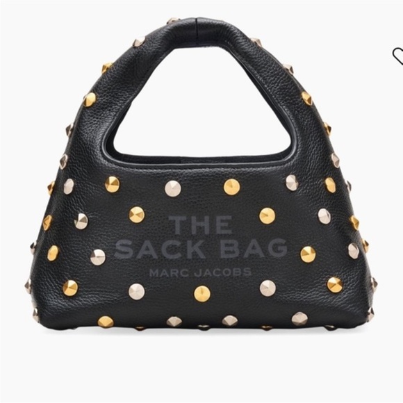 Marc Jacobs THE GLAM STUDS LEATHER MINI SACK BAG - Picture 12 of 14